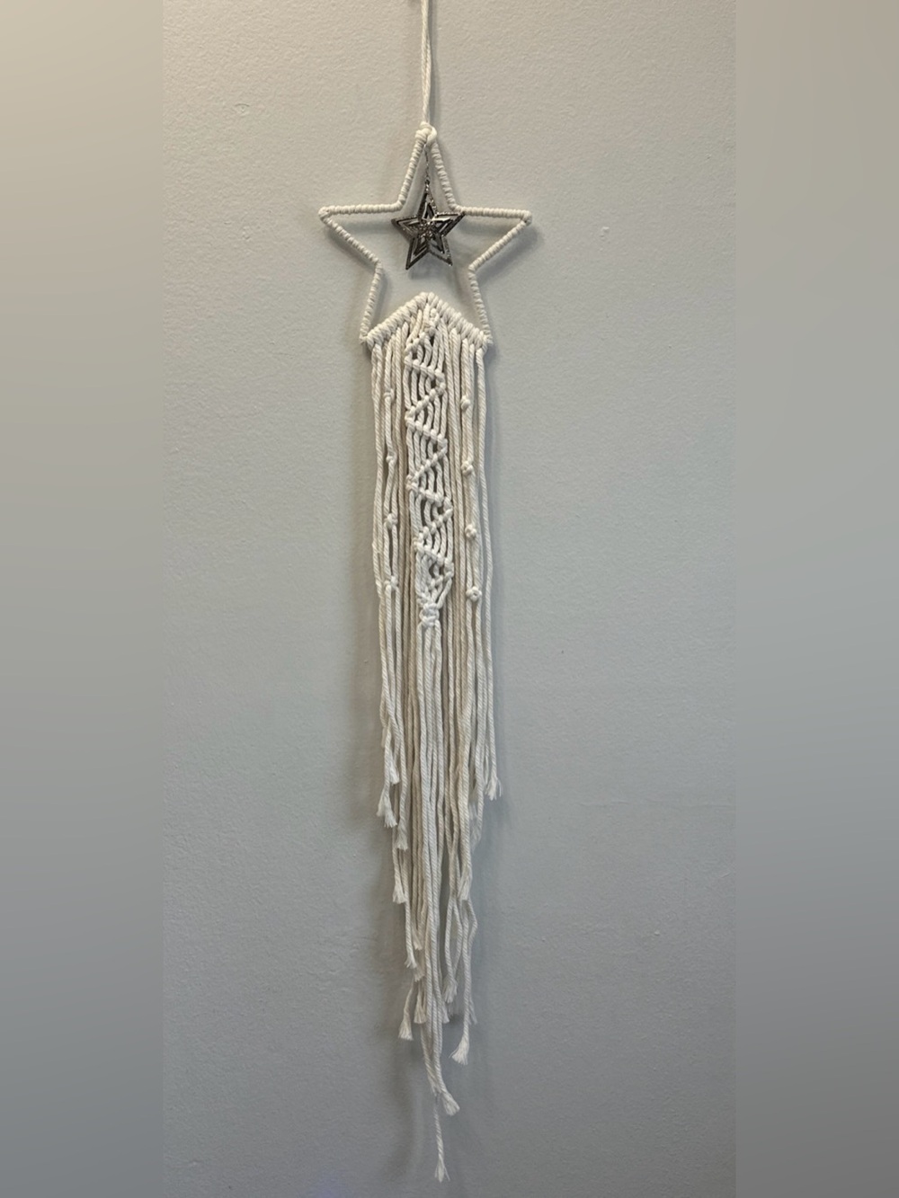 Moon Star Macrame Woven Wall Hanging Tapestry Boho Chic Bohemian Home Art Decor